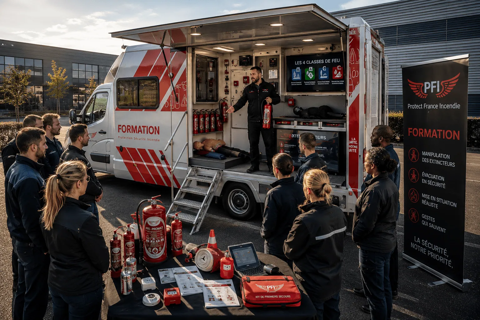 Équipe technique installation maintenance SAV sécurité incendie à Paris