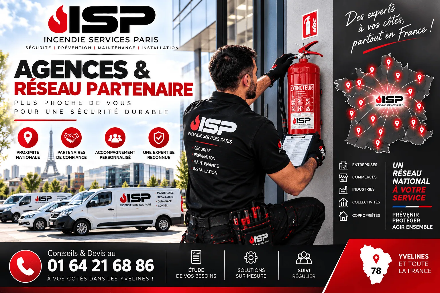 Nos agences & Réseau partenaire | INCENDIE SERVICES PARIS